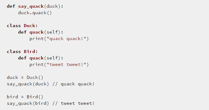 duck typing