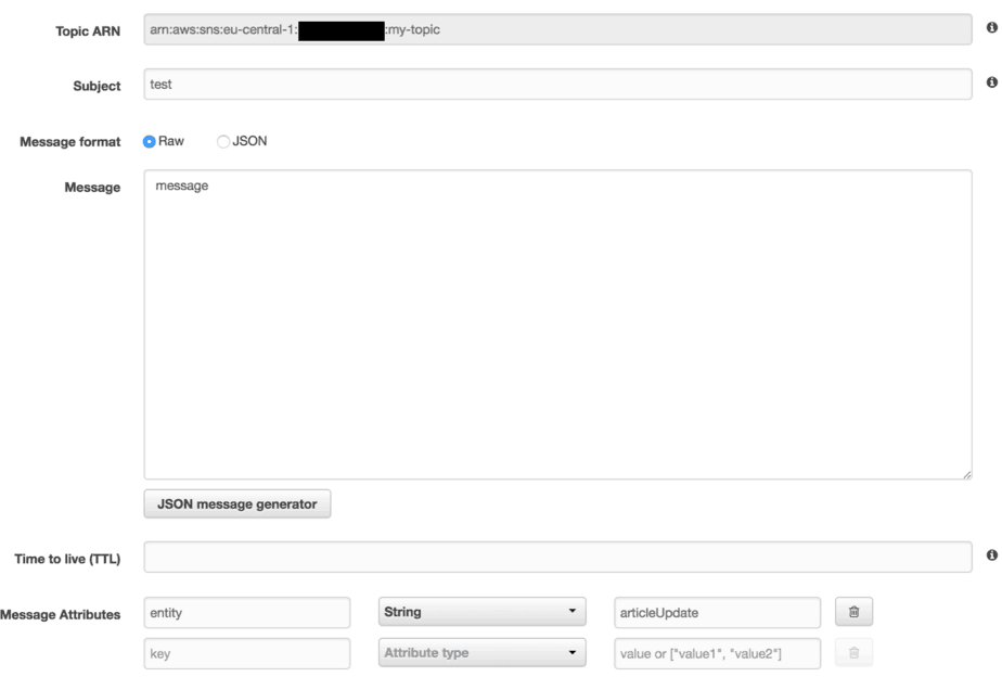 aws tag sns topic sqs queue